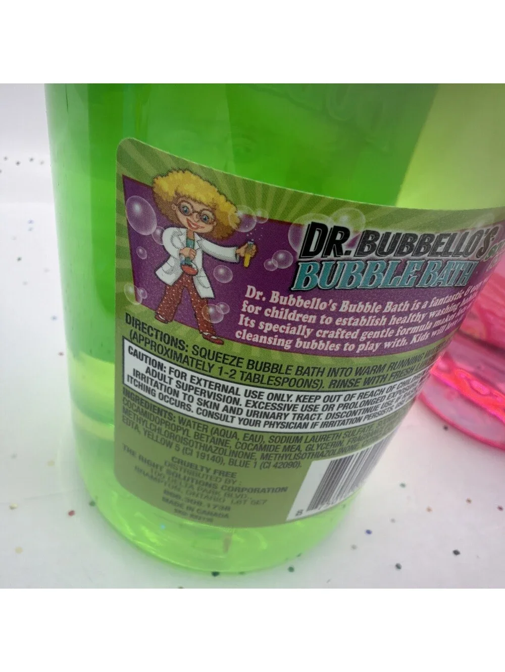 Dr Bubbello’s Bubble Bath 3 Pack 33.8oz Blue Raspberry Gum Apple + Spa Puffs
